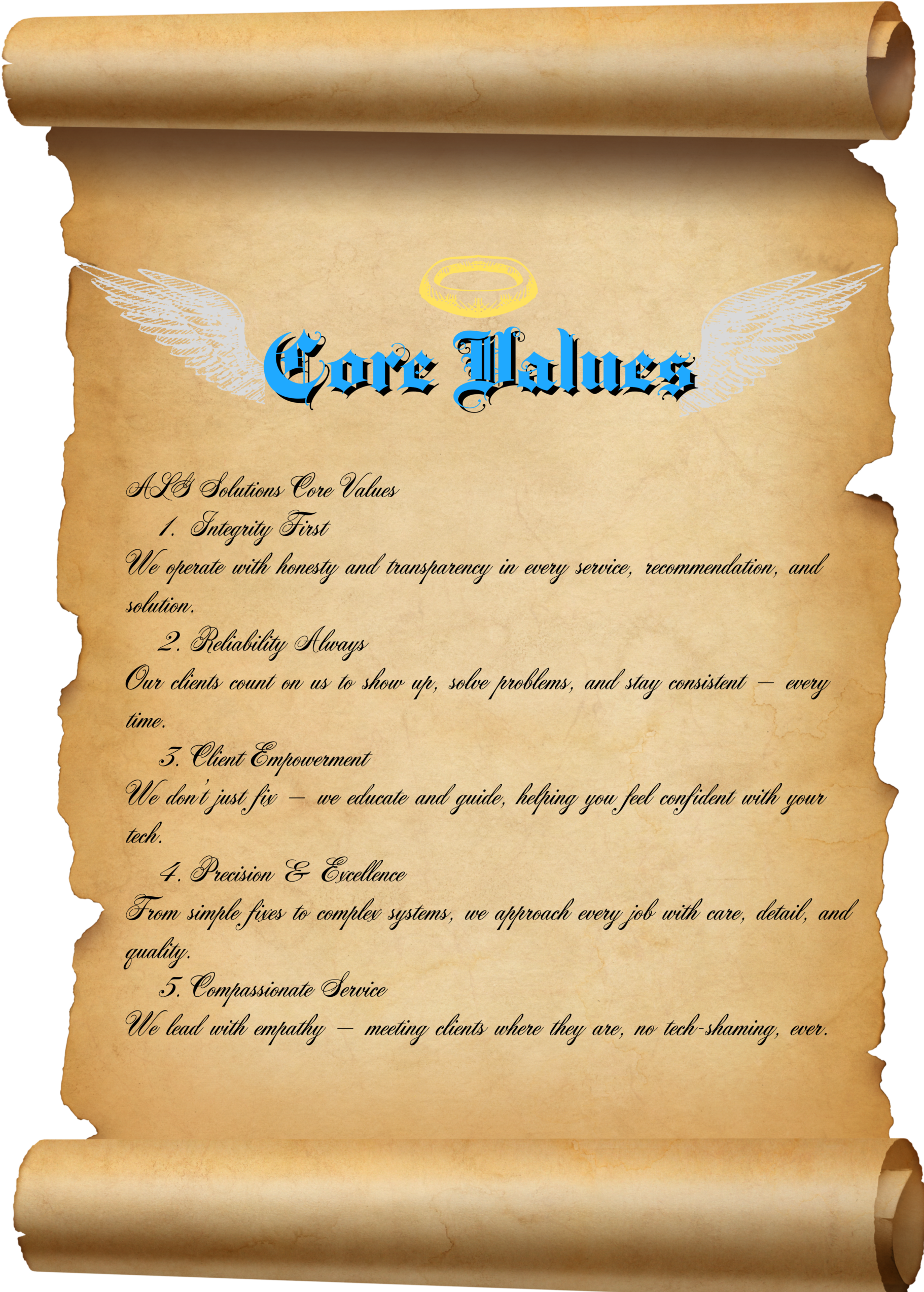 ALG Solutions core values and service approach